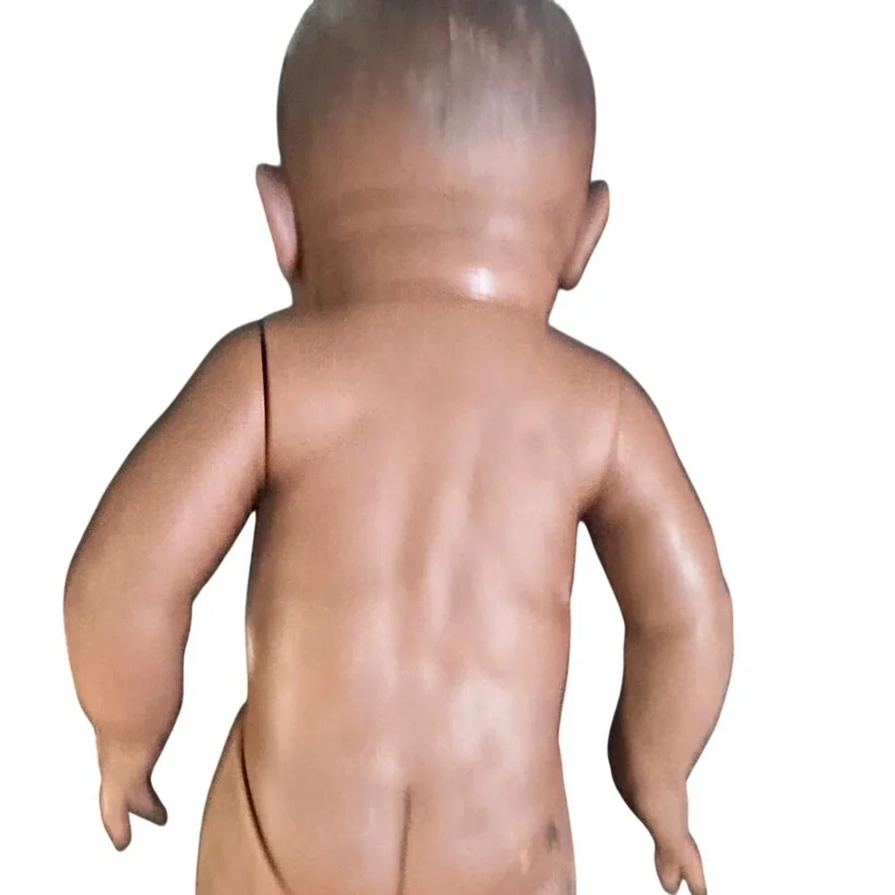The Doll Factory Europe 15" Realistic African Baby Doll With Detailed Features & - Picture 3 of 9